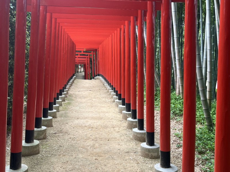 中津万象園の鳥居回廊