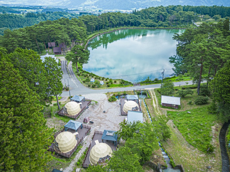 アルプスBASEの空撮写真