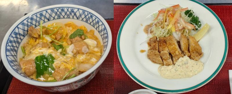 宇部72カントリークラブで食べられる「長州鶏使用のチキン南蛮定食」と「長州鶏の親子丼」