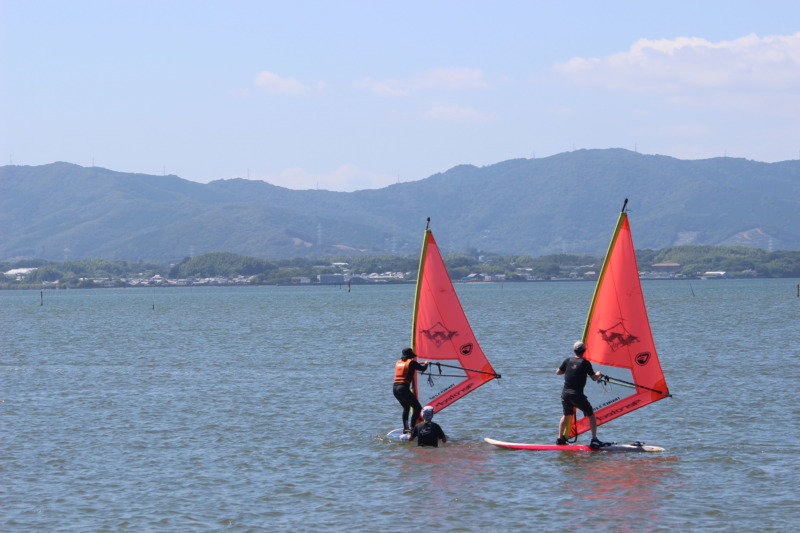 浜名湖の村櫛海岸の様子