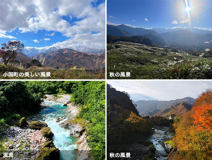 山形県小国町の四季の風景