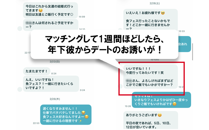 実際のやり取りの画像