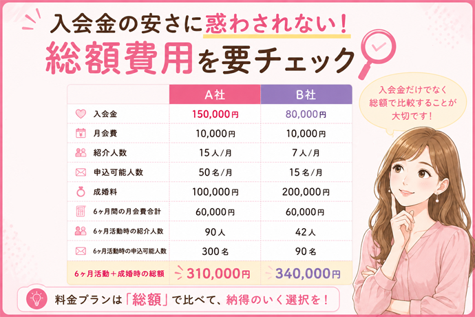 料金体系|入会金だけで選ばない!総額を確認