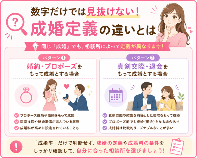 成婚の定義|相談所ごとに違うポイントを確認
