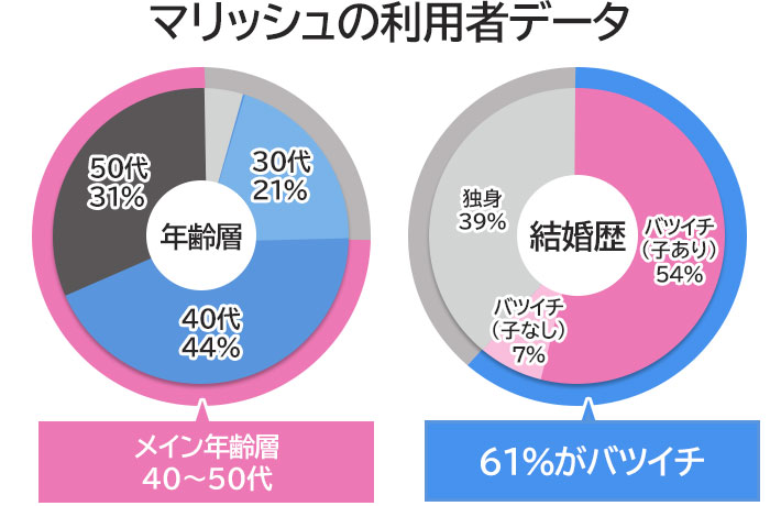 マリッシュの利用者データ
