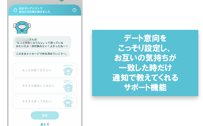 ナオさんがよく使う「おさそいアシスト機能」