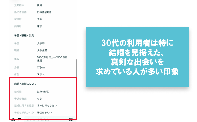 ナオさんマッチングした30代男性のプロフィール