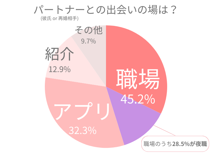 シンママ出会いの場所 円グラフ