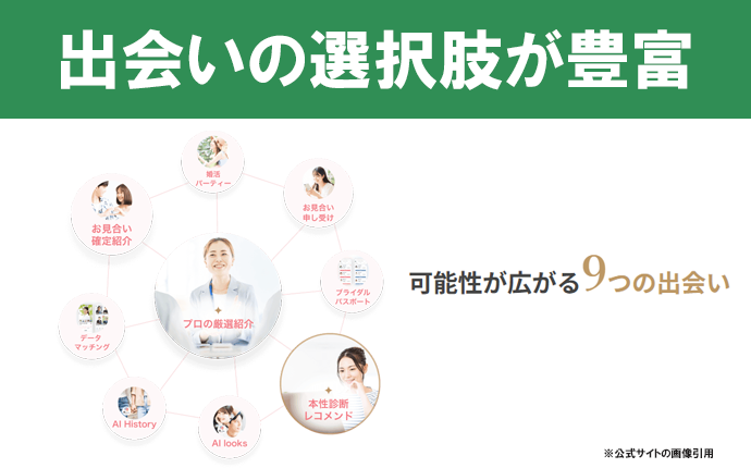 他社とココが違う｜出会いの選択肢が豊富